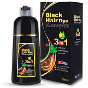 Instant Black Hair Dye Shampoo | 3-in-1 شامبو صبغة الشعر الأسود 3 في 1