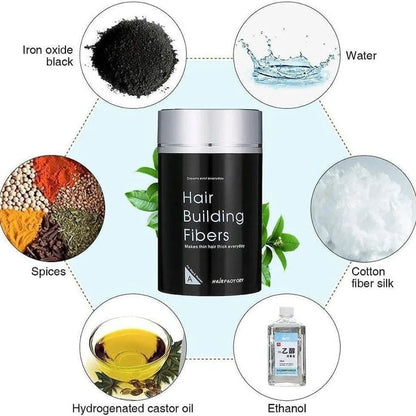 Instant Full Hair in 30 Seconds | Hair Building Fiber for Thinning Hair & Bald Spots | Waterproof Natural Look