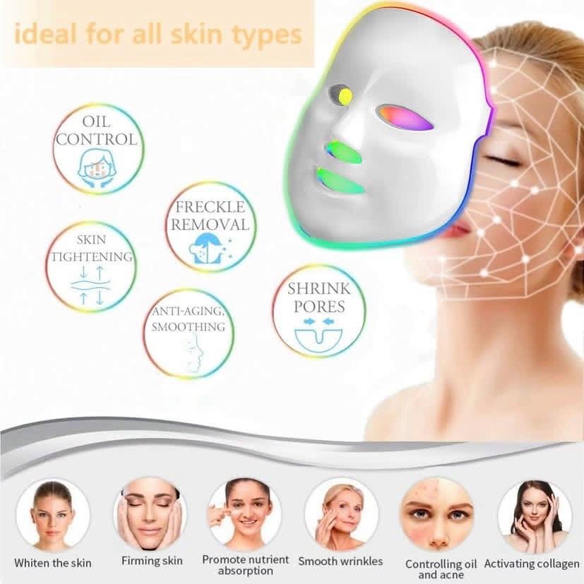LED Photon Rejuvenation Face Mask – Professional LED Light Therapy at home for Anti-Aging, Acne Treatment & Skin tightening|